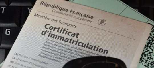 Changement d’adresse de carte grise